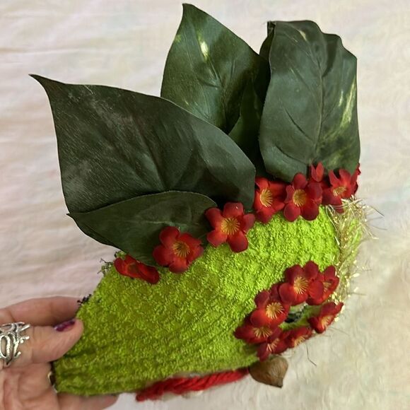 Mask Hand Crafted Day of the Dead Festival Decor Paper Mache Fabric Textile - Picture 5 of 7